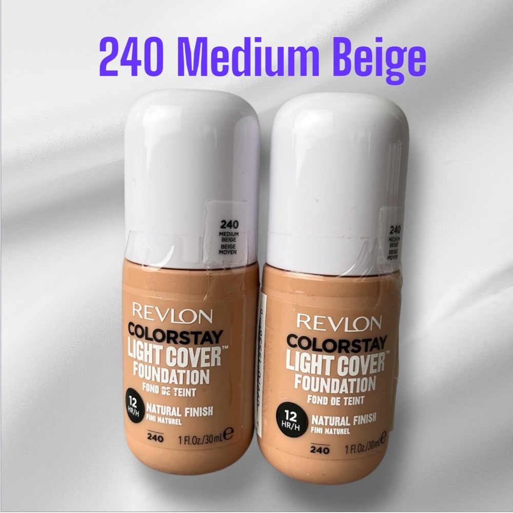 Revlon Colorstay Light Coverage Foundation Long Wear Makeup 240 Medium Beige